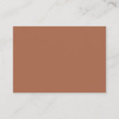 Eenvoudige Terracotta Monogram QR Code Elegante Tr Informatiekaartje (Achterkant)