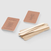 Eenvoudige Terracotta Trouwprogramma Handventilato Handwaaier (Niet-gemonteerd)