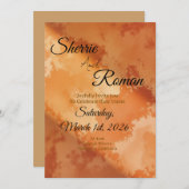 Eenvoudige terracotta uitnodiging (Voorkant / Achterkant)