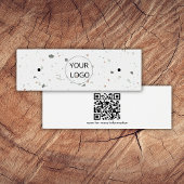 Eenvoudige Terrazzo QR Code Oorbel Mini Display Ka Mini Visitekaartjes