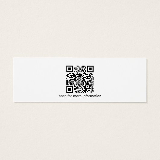 Eenvoudige Terrazzo QR Code Oorbel Mini Display Ka Mini Visitekaartjes (Achterkant)