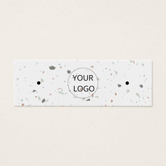 Eenvoudige Terrazzo QR Code Oorbel Mini Display Ka Mini Visitekaartjes (Voorkant)