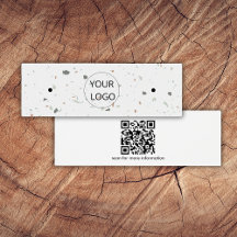 Eenvoudige Terrazzo QR Code Oorbel Mini Display Ka