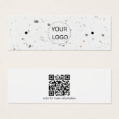 Eenvoudige Terrazzo QR Code Oorbel Mini Display Ka Visitekaartjes (Voorkant /achterkant)
