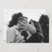 Eenvoudige terug en witte liefde is tijdloze foto save the date (Achterkant)