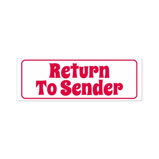 Eenvoudige "Terug naar afzender" rubberen stempel (Design)