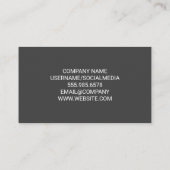 Eenvoudige textuur Achtergrond | Beroepsbeoefenaar Visitekaartje (Achterkant)