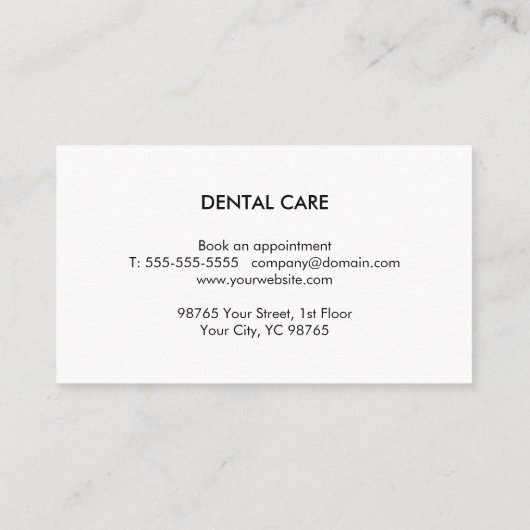 Eenvoudige textuur Grijze witte tanden Logo-tentis Visitekaartje (Achterkant)