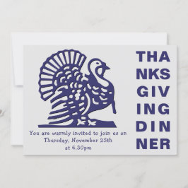 Eenvoudige THANKSGIVING DINNER Kaart