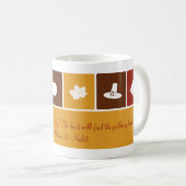 Eenvoudige Thanksgiving pictogrammen Mok (Voorkant rechts)