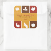 Eenvoudige Thanksgiving pictogrammen Sticker (Tas)