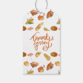 Eenvoudige Thanksgiving Turkije Dinner Invitation Cadeaulabel (Achterkant)