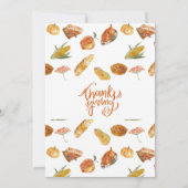 Eenvoudige Thanksgiving Turkije Dinner Invitation Kaart (Achterkant)