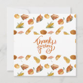 Eenvoudige Thanksgiving Turkije Dinner Invitation Kaart (Achterkant)