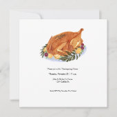 Eenvoudige Thanksgiving Turkije Dinner Invitation Kaart (Voorkant)