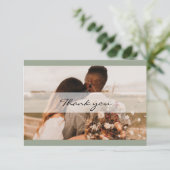 Eenvoudige Thimeless Wedding Dank u kaarten (Staand voorkant)