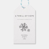 Eenvoudige Thrill of Hope Gift Label Cadeaulabel (Voorkant)