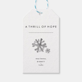 Eenvoudige Thrill of Hope Gift Label Cadeaulabel
