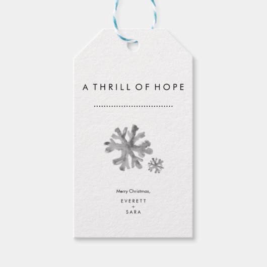 Eenvoudige Thrill of Hope Gift Label Cadeaulabel (Voorkant)