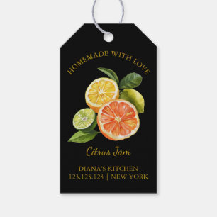 Eenvoudige Thuisgemaakte Gemengde Citroen Jam Hang Cadeaulabel