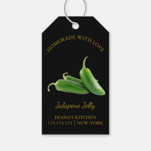 Eenvoudige Thuisgemaakte Jalapeno Jam Hangtag Zw Cadeaulabel