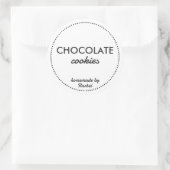 Eenvoudige Thuisgemaakte Koekjes Vintage Modern La Ronde Sticker (Tas)