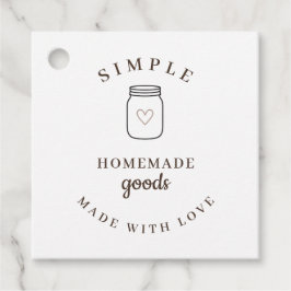Eenvoudige Thuisgemaakte Producten Cottage Gemaakt Bedankjes Labels
