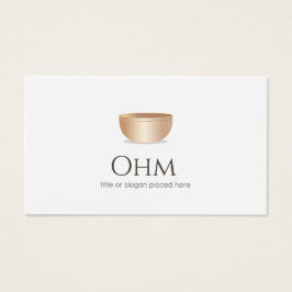 Eenvoudige Tibetian Singing Bowl Visitekaartje