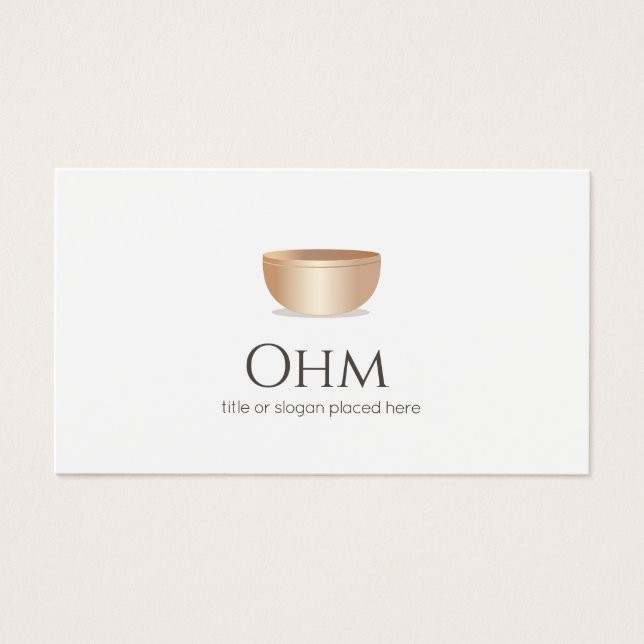 Eenvoudige Tibetian Singing Bowl Visitekaartje (Voorkant)