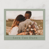 Eenvoudige tijdloze bruiloft Save the Date Briefka Briefkaart (Voorkant)