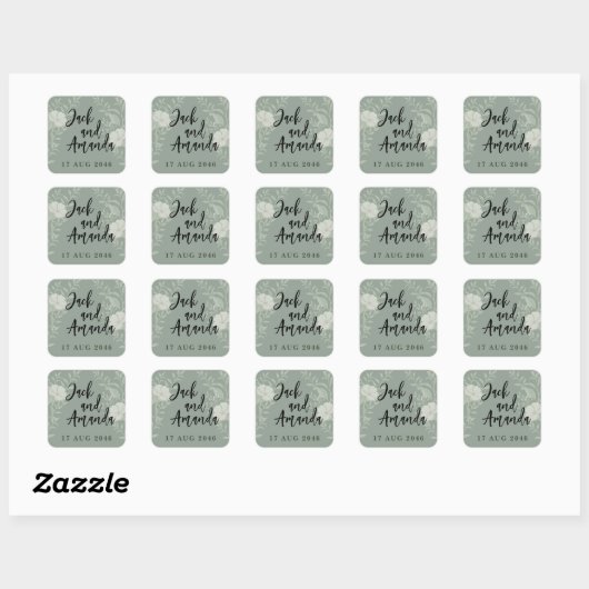 Eenvoudige tijdloze trouwstickers en labels (Vel)