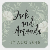 Eenvoudige tijdloze trouwstickers en labels (Voorkant)