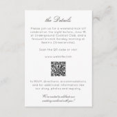 Eenvoudige, tijdloze Wildflower bruiloft Informatiekaartje (Voorkant)