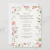 Eenvoudige, tijdloze Wildflower Engagement Party Kaart (Voorkant)