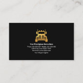 Eenvoudige Timeless Retro Gold Truck  Visitekaartje (Achterkant)