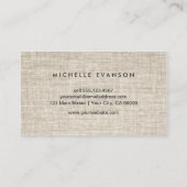 Eenvoudige tinnen look Minimale elegante Professio Visitekaartje (Achterkant)