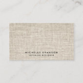 Eenvoudige tinnen look Minimale elegante Professio Visitekaartje (Voorkant)