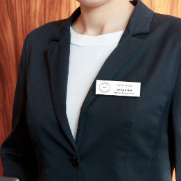 Eenvoudige titel van bedrijfsholte in hotel om het naamplaatje