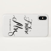 Eenvoudige toekomst Mrs. Script Calligraphy Bruid Case-Mate iPhone Case (Achterkant (horizontaal))