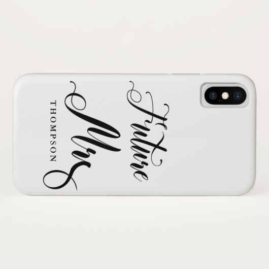 Eenvoudige toekomst Mrs. Script Calligraphy Bruid  Case-Mate iPhone Case (Achterkant (horizontaal))