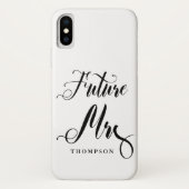 Eenvoudige toekomst Mrs. Script Calligraphy Bruid  Case-Mate iPhone Case (Achterkant)