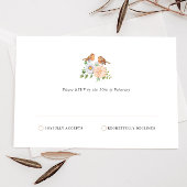 Eenvoudige Tortelduifjes Daisy RSVP-kaart RSVP Kaartje