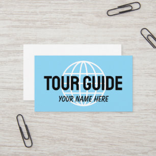 Eenvoudige Tourgids Zakelijke Kaart Sjabloon Visitekaartje