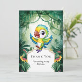 Eenvoudige Toverpapagaai Dankkaart Kaart (Staand voorkant)