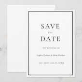 Eenvoudige Traditional Digital Save the Date-Kaart Kaart (Voorkant / Achterkant)