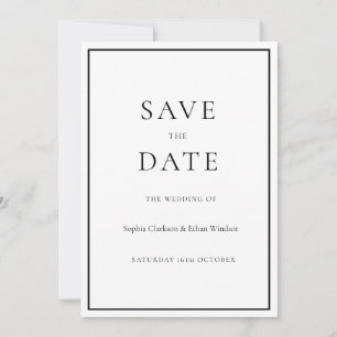 Eenvoudige Traditional Digital Save the Date-Kaart Kaart