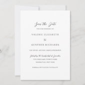 Eenvoudige traditionele bruiloft save the date (Voorkant)