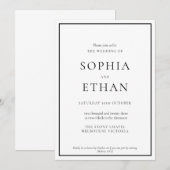 Eenvoudige traditionele digitale bruiloft uitnodig kaart (Voorkant / Achterkant)