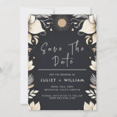 Eenvoudige traditionele huwelijk gelofte vernieuwi save the date (Voorkant)