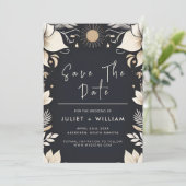 Eenvoudige traditionele huwelijk gelofte vernieuwi save the date (Staand voorkant)